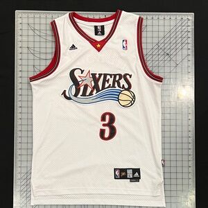 Adidas Sixers Jersey in White with Red and Blue - Allen Iverson